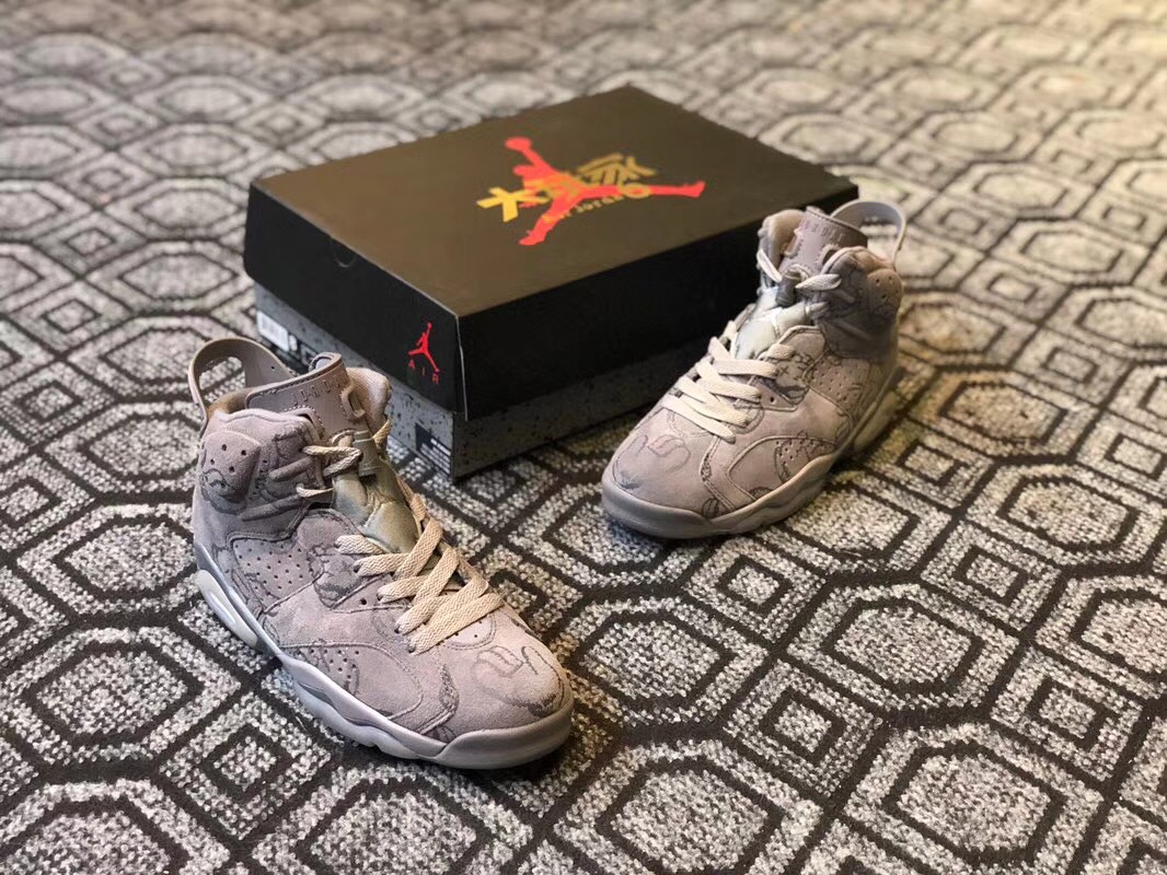 Air Jordan 6 KAWS X Grey Shoes - Click Image to Close